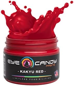 ממתקי עיניים אדום שרף פיגמנט ממרח Kakyu Red | Epoxy, משחת אמנות שרף | מאוד פיגמנטי